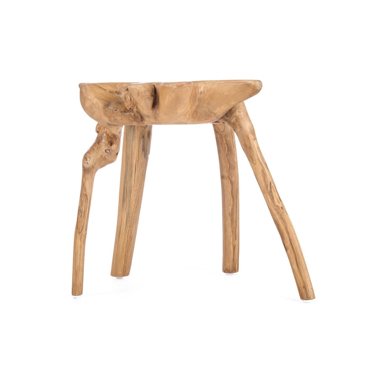 Beistelltisch aus Teak-Wurzelholz, 45 × 45 × 45 cm | VIA X SELECTION