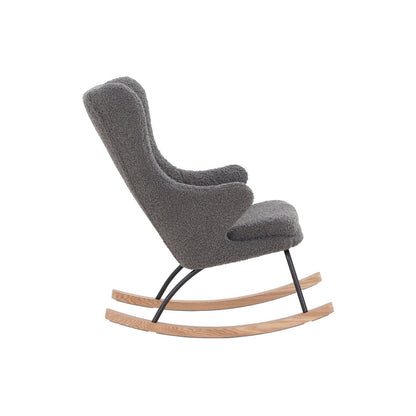 Schaukelstuhl in Teddyfell-Optik in Grau | VIA X SELECTION
