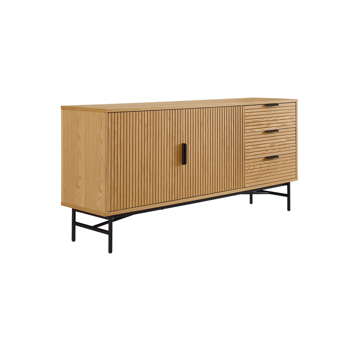 Sideboard mit Eichenfront, 40 × 160 × 75 cm | VIA X SELECTION