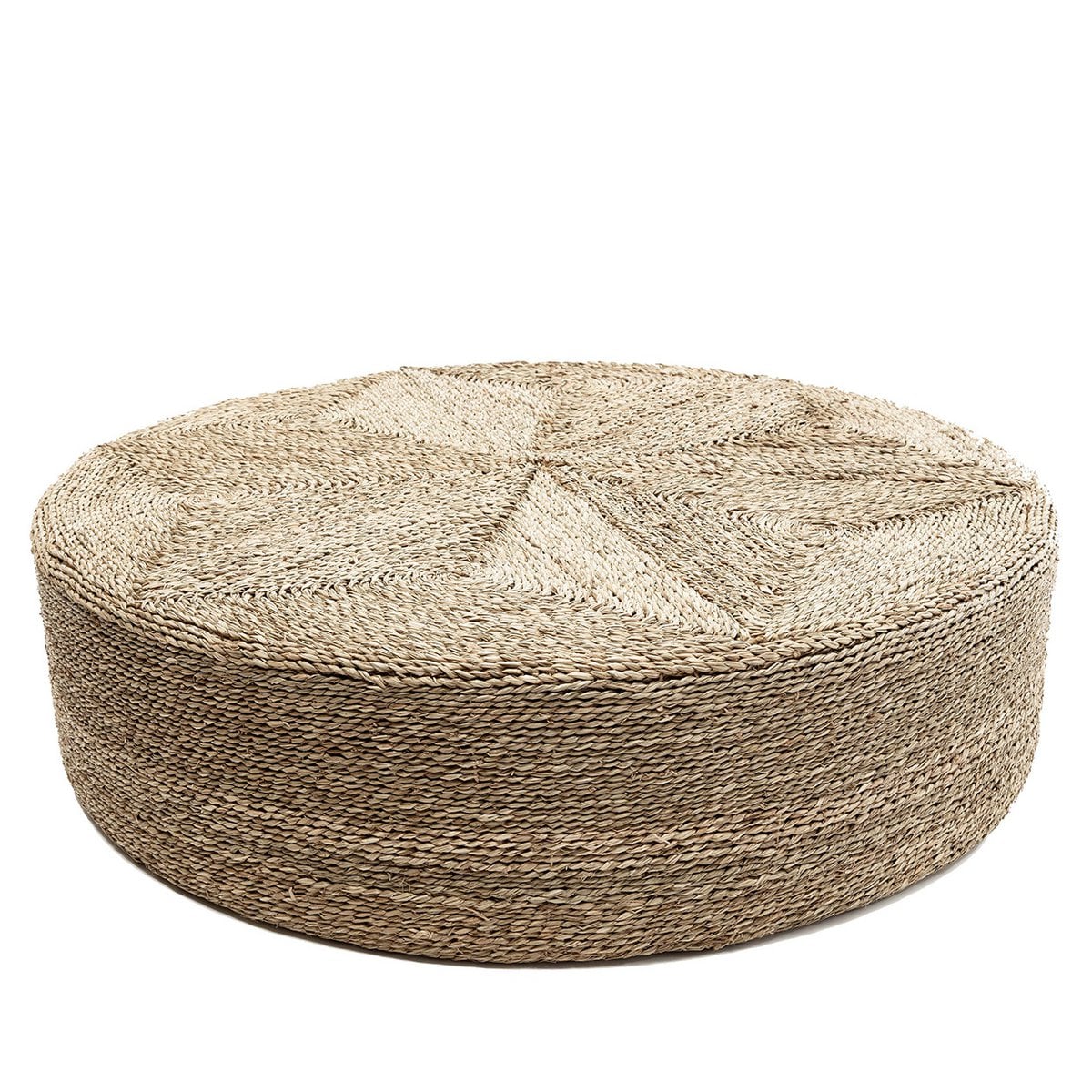 Großer Pouf aus Seegras mit Flechtmuster | VIA X SELECTION