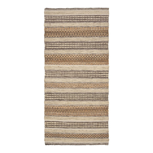 Läufer aus Jute und Wolle beige, 80 × 180 cm | VIA X SELECTION