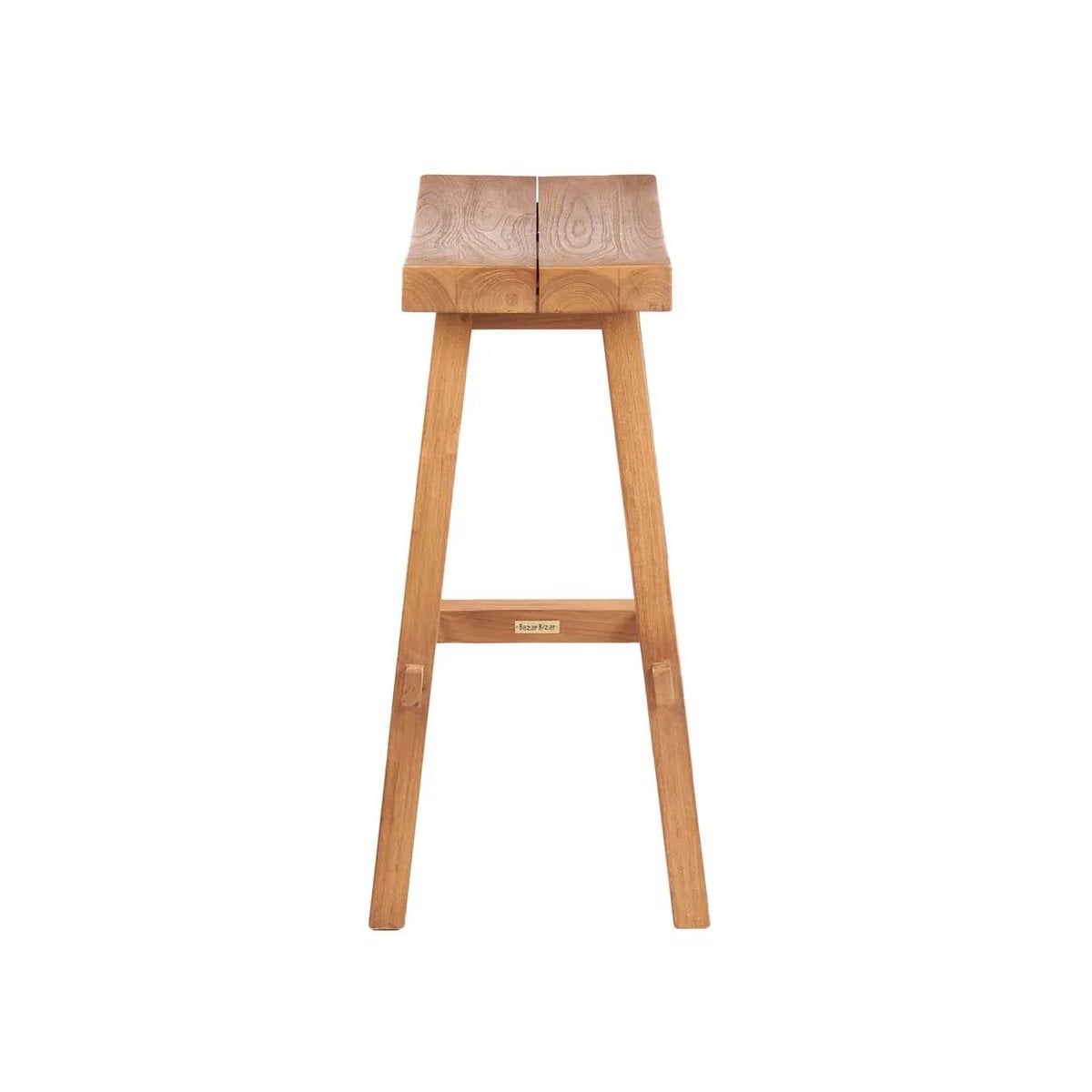 Outdoor-Barhocker aus Teakholz mit schmaler Sitzfläche | VIA X SELECTION