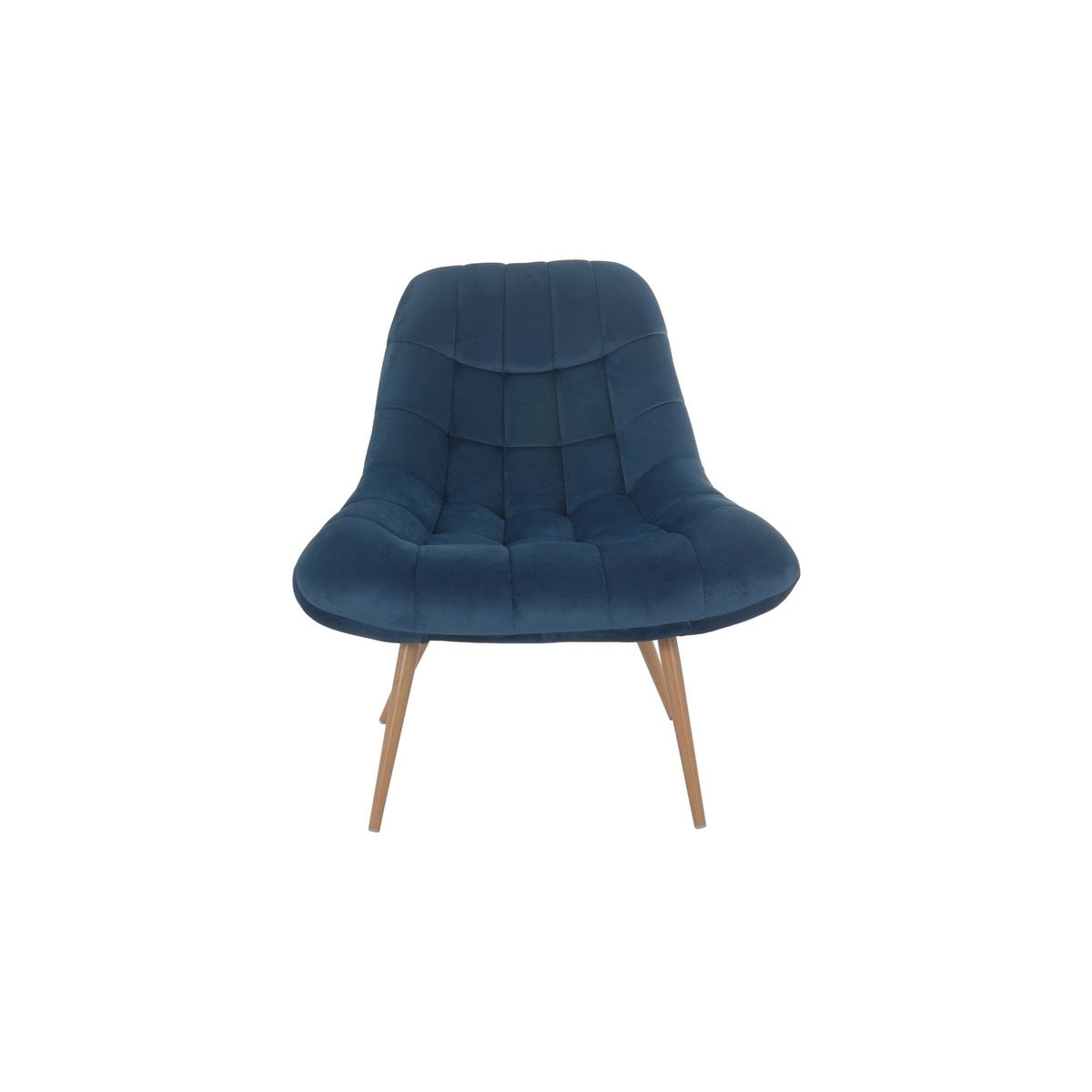 Loungesessel aus Samt blau mit XXL-Sitzfläche | VIA X SELECTION