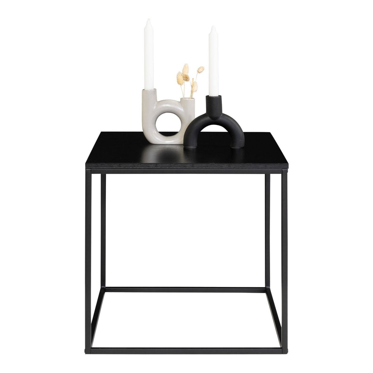 Beistelltisch in Schwarz, 45 × 45 × 45 cm | VIA X SELECTION