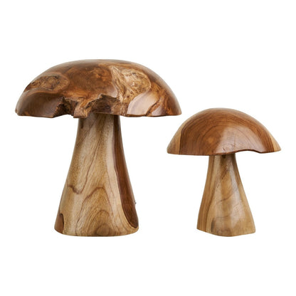 Deko-Pilze aus Teakholz, 2er-Set | VIA X SELECTION