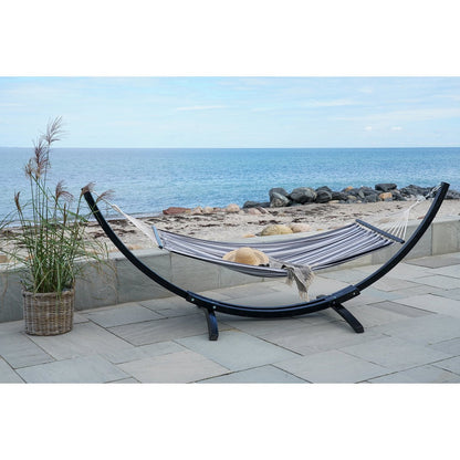 Hängematte mit Gestell in Grau-Schwarz 320 cm | VIA X SELECTION