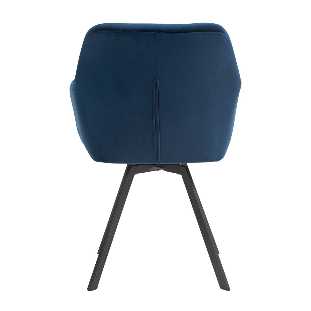 Drehbarer Armlehnstuhl aus Samt blau mit 360°-Drehfunktion | VIA X SELECTION