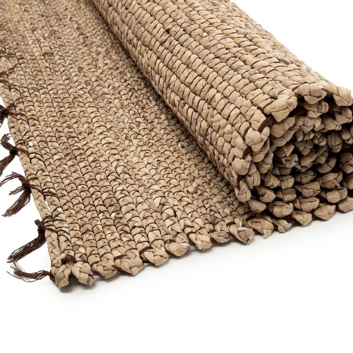 Teppich aus Baumwolle natur mit Fransen, 260 × 180 cm | VIA X SELECTION