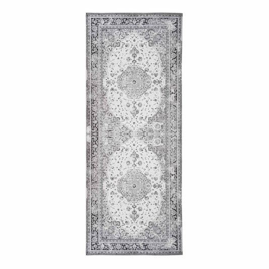 Läufer aus Chenille-Polyester schwarz-weiß, 80 × 200 cm | VIA X SELECTION