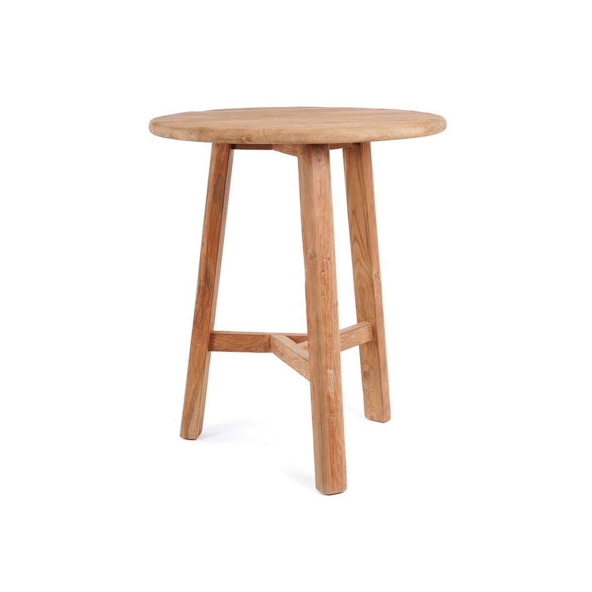 Runder Bartisch recyceltes Teakholz Outdoor, 90 × 90 × 105 cm | VIA X SELECTION