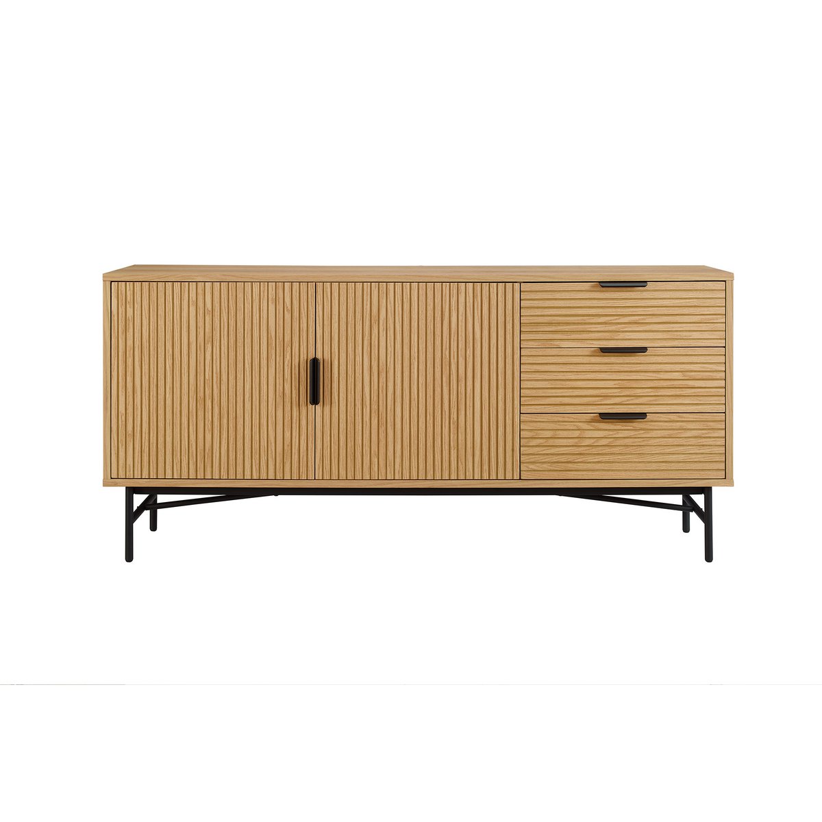 Sideboard mit Eichenfront, 40 × 160 × 75 cm | VIA X SELECTION