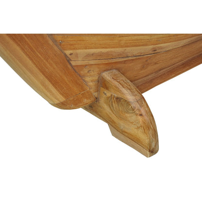 Sitzbank aus Teakholz natur 145 cm in Bootsform mit Stauraum | VIA X SELECTION
