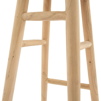 Barhocker aus massivem Teakholz in Natur | VIA X SELECTION