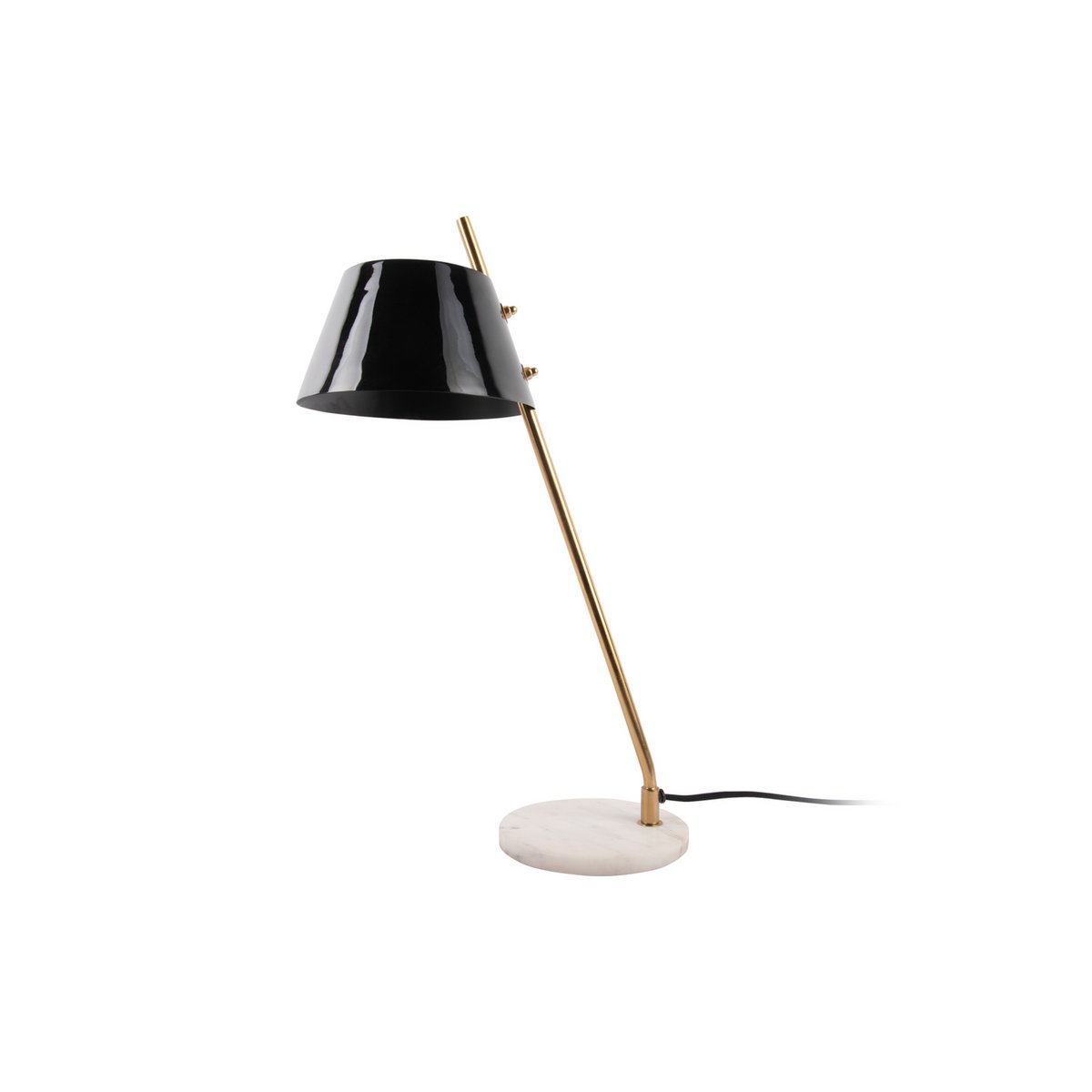 Leitmotiv Savvy Tischleuchte mit Marmorfuß in Schwarz | VIA X SELECTION