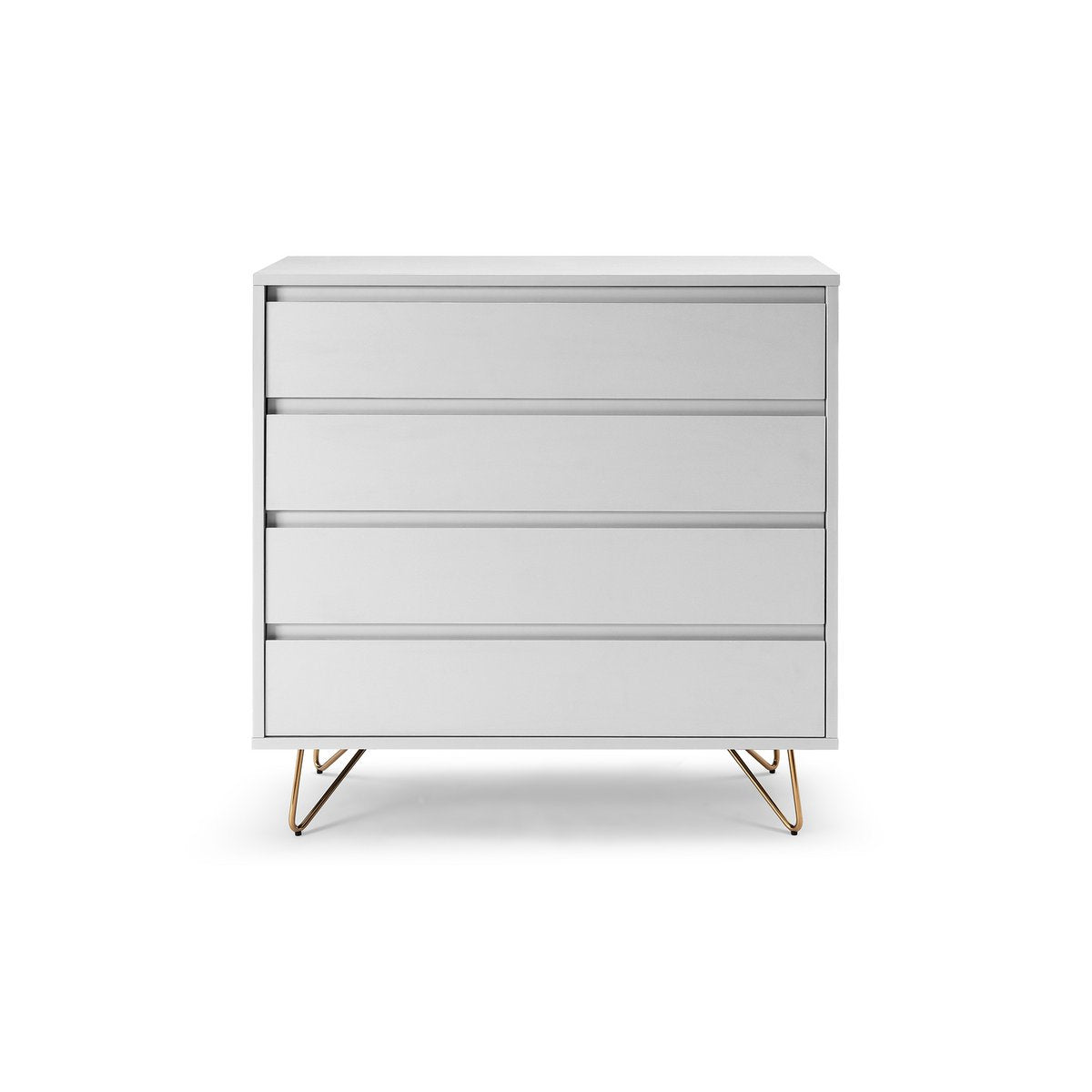 Kommode weiß mit 4 Schubladen, 40 × 90 × 90 cm | VIA X SELECTION