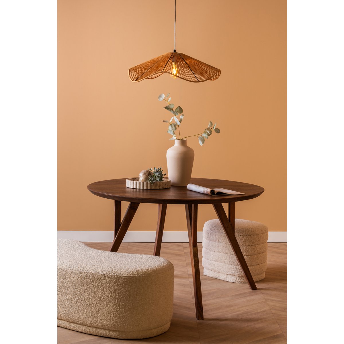 Leitmotiv Sombra Large Pendelleuchte aus Jute in Beige | VIA X SELECTION
