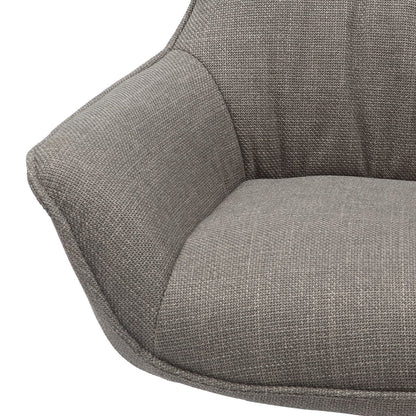 Drehsessel aus Strukturstoff in Taupe | VIA X SELECTION