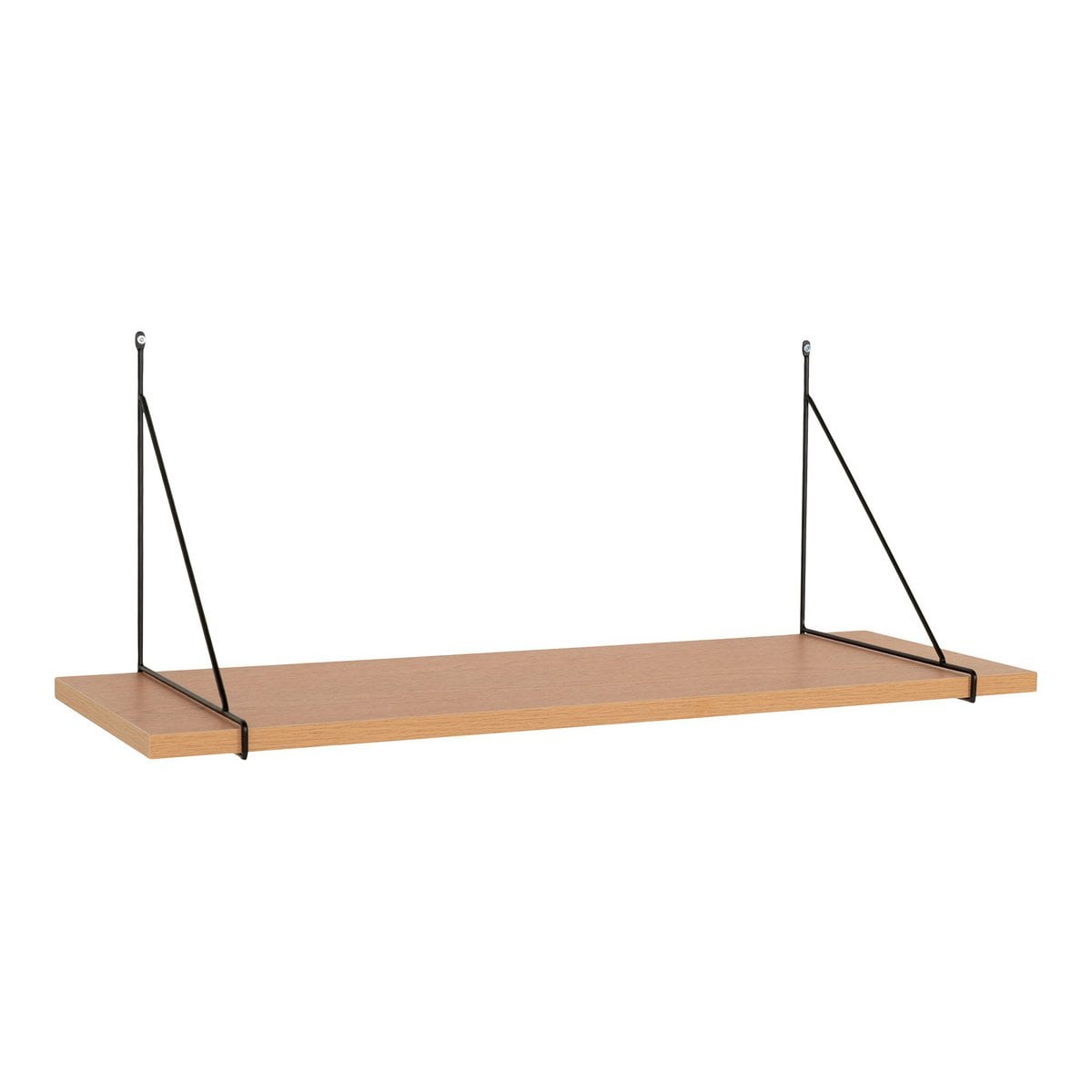 Wandregal mit Stahlrahmen schwarz, 80 × 29 cm | VIA X SELECTION