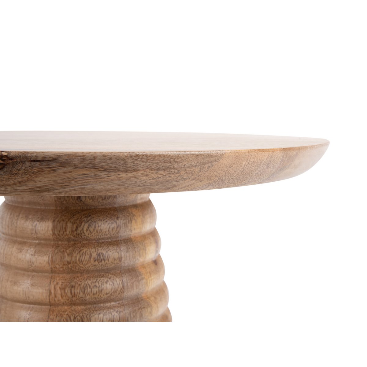 Beistelltisch aus Holz mit gestuftem Fuß, 50 × 50 × 35 cm | VIA X SELECTION