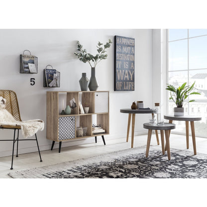 Esszimmerstuhl aus Rattan mit schwarzem Metallgestell im 2er-Set | VIA X SELECTION