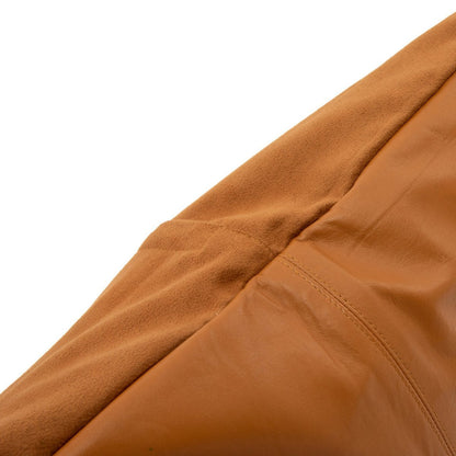 Kissenbezug aus Leder in Cognacbraun, 60 × 60 cm | VIA X SELECTION