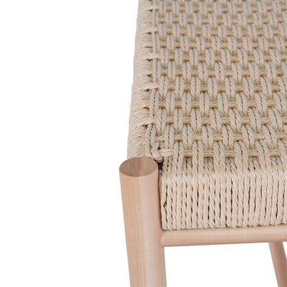 Sitzbank aus Pappelholz natur 80 cm mit Papierkordel | VIA X SELECTION