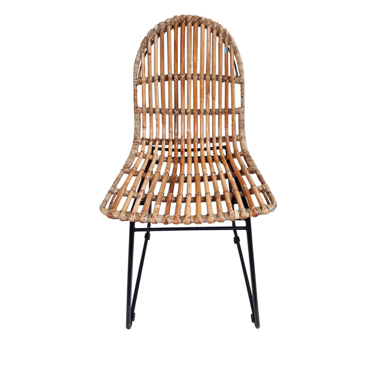 TOM TAILOR Home Esszimmerstuhl aus Rattan mit dichtem Geflecht und schwarzem Metallgestell im 2er-Set | VIA X SELECTION