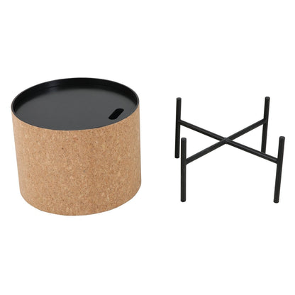 2er-Couchtisch-Set aus Kork und Metall 63 × 63 × 48,5 cm | VIA X SELECTION