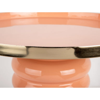 Metall-Beistelltisch glänzend apricotorange, Ø, 41 × 41 cm | VIA X SELECTION
