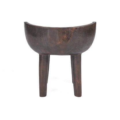 Niedriger Stuhl aus Holz dunkelbraun mit Schalenform | VIA X SELECTION
