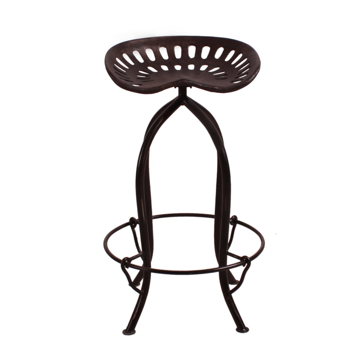 Barhocker aus Metall schwarz mit Traktorsitz | VIA X SELECTION