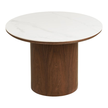Runder Couchtisch aus Keramik und Eschenfurnier, Ø, 60 × 42 cm | VIA X SELECTION