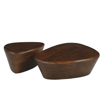 Couchtisch aus Mangoholz mit dreieckiger Platte, 78 × 107 × 30 cm | VIA X SELECTION