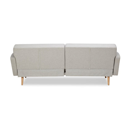 3-Sitzer-Sofa aus grauem Webstoff mit Liegefunktion | VIA X SELECTION