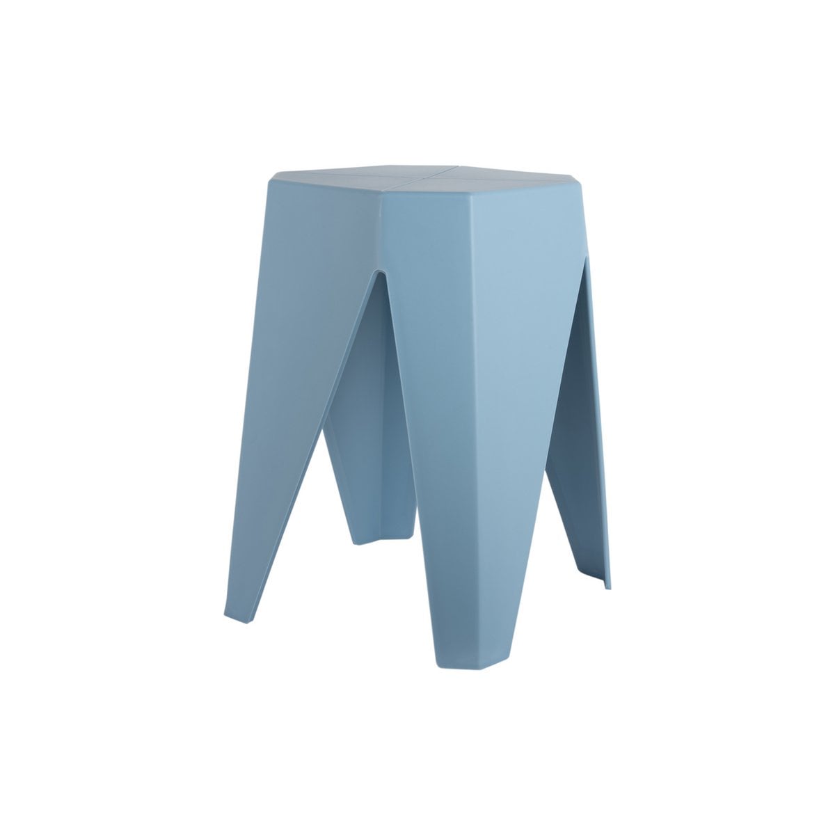 Kompakter Kunststoffhocker in Blau | VIA X SELECTION