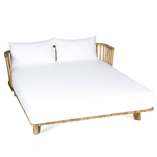 Doppel-Daybed aus recyceltem Teakholz mit Outdoor-Kissen | VIA X SELECTION