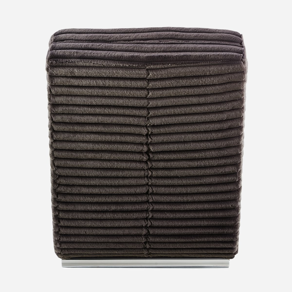 Chaiselongue aus schwarzem Plüsch-Cord mit Metallgestell | VIA X SELECTION