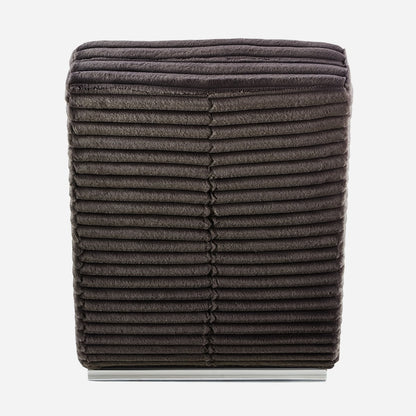 Chaiselongue aus schwarzem Plüsch-Cord mit Metallgestell | VIA X SELECTION