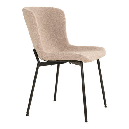 Esszimmerstuhl aus Bouclé beige im 2er-Set | VIA X SELECTION