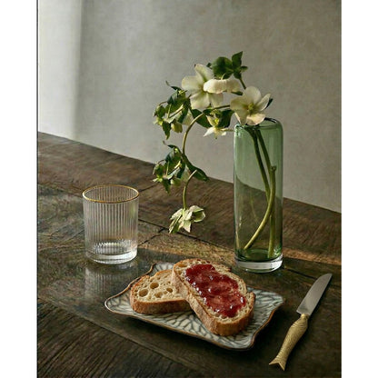 Lowball-Glas aus Recyclingglas mit Goldrand 10 cm | VIA X SELECTION