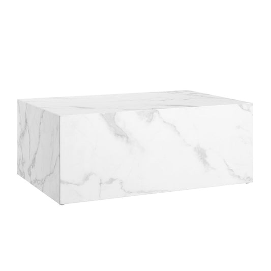 Couchtisch in weißer Marmoroptik, 90 × 60 × 35 cm | VIA X SELECTION