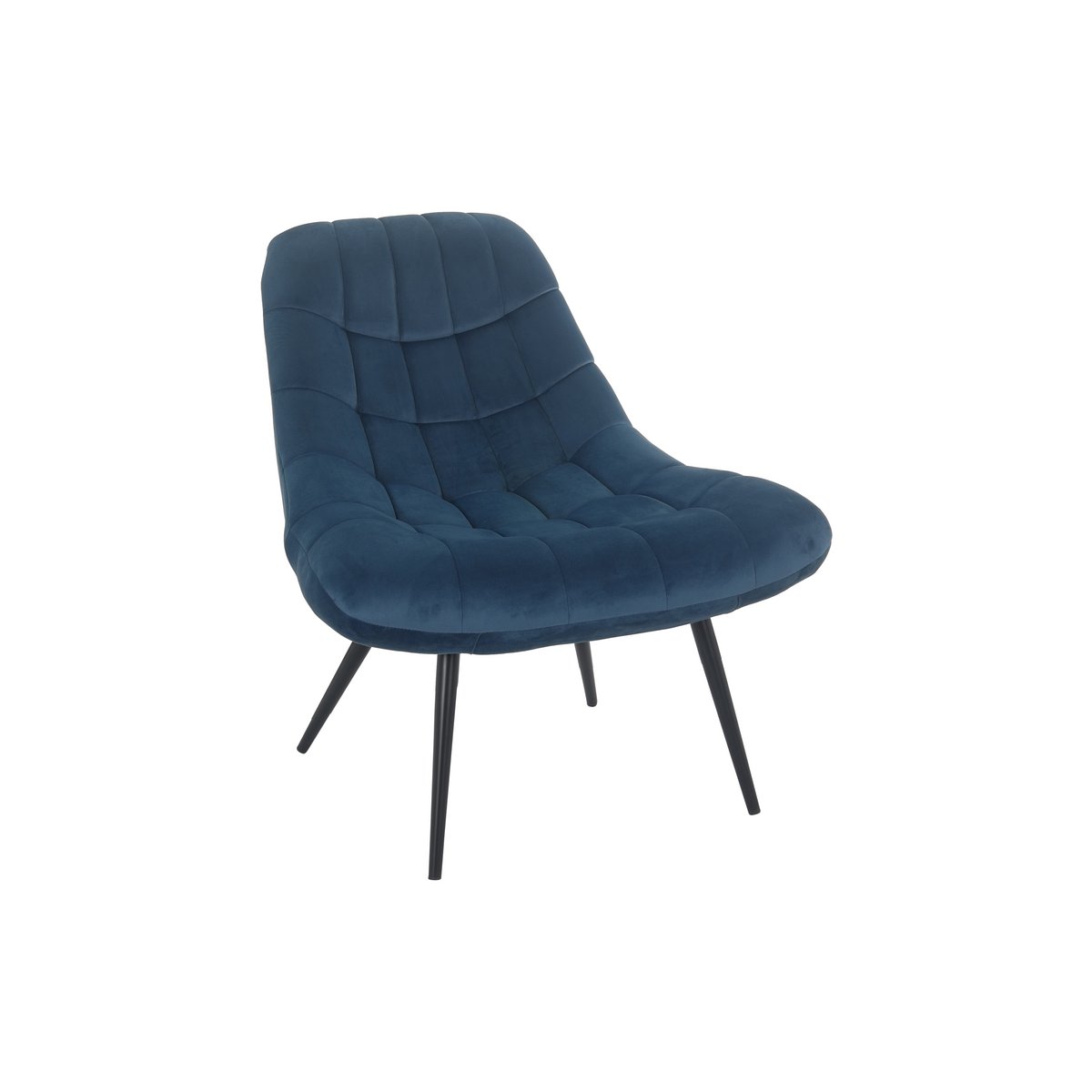 Loungesessel aus Samt blau mit XXL-Sitzfläche | VIA X SELECTION