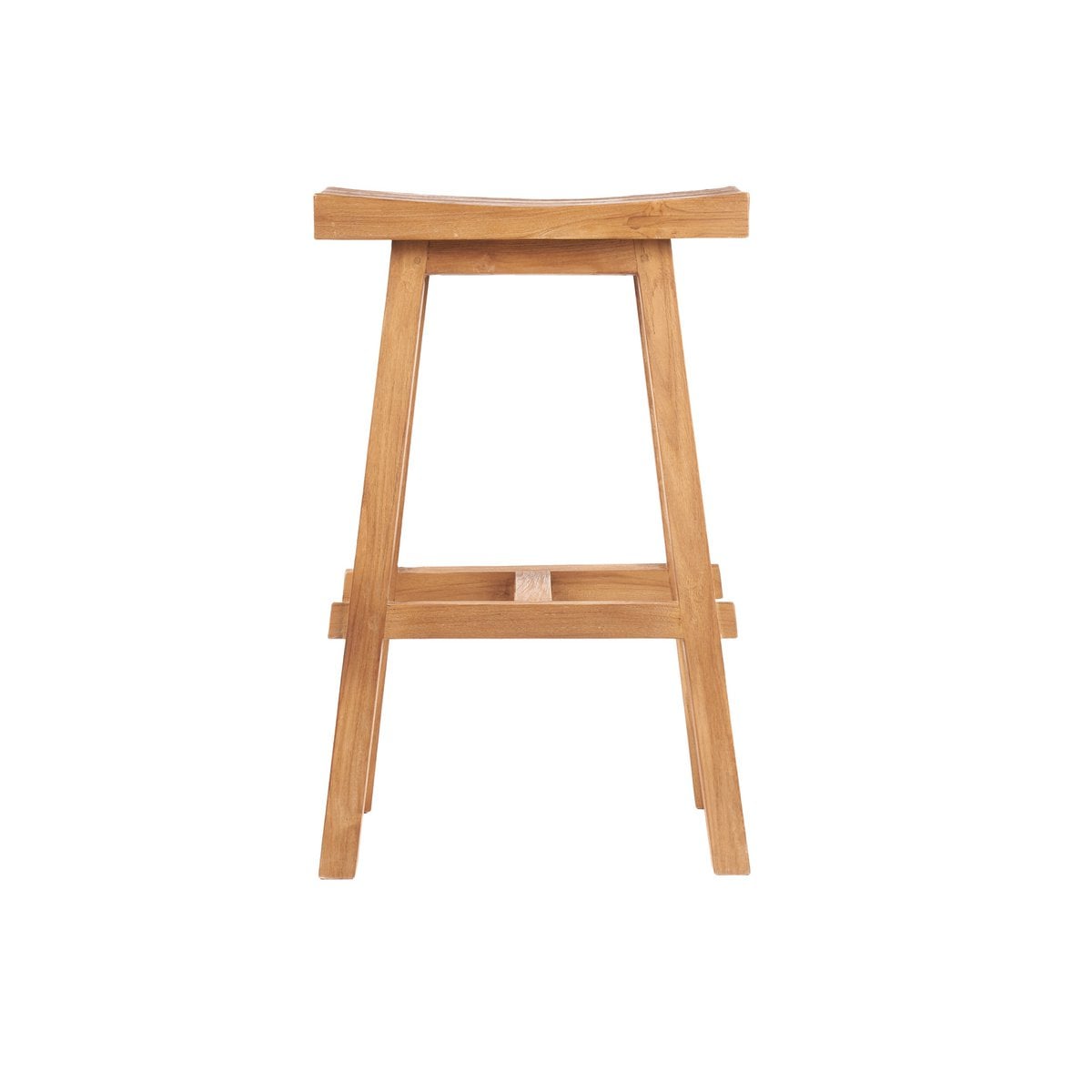 Outdoor-Barhocker aus Teakholz mit schmaler Sitzfläche | VIA X SELECTION
