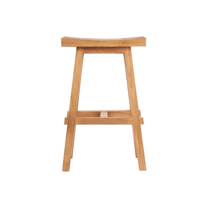 Outdoor-Barhocker aus Teakholz mit schmaler Sitzfläche | VIA X SELECTION