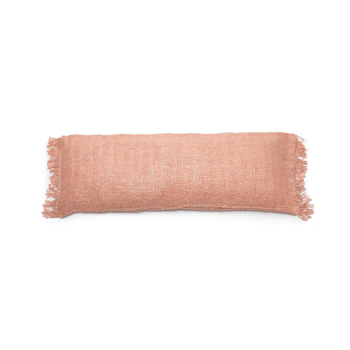 Langer Kissenbezug aus Baumwolle in Lachsrosa, 35 × 100 cm | VIA X SELECTION