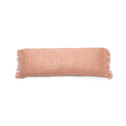 Langer Kissenbezug aus Baumwolle in Lachsrosa, 35 × 100 cm | VIA X SELECTION