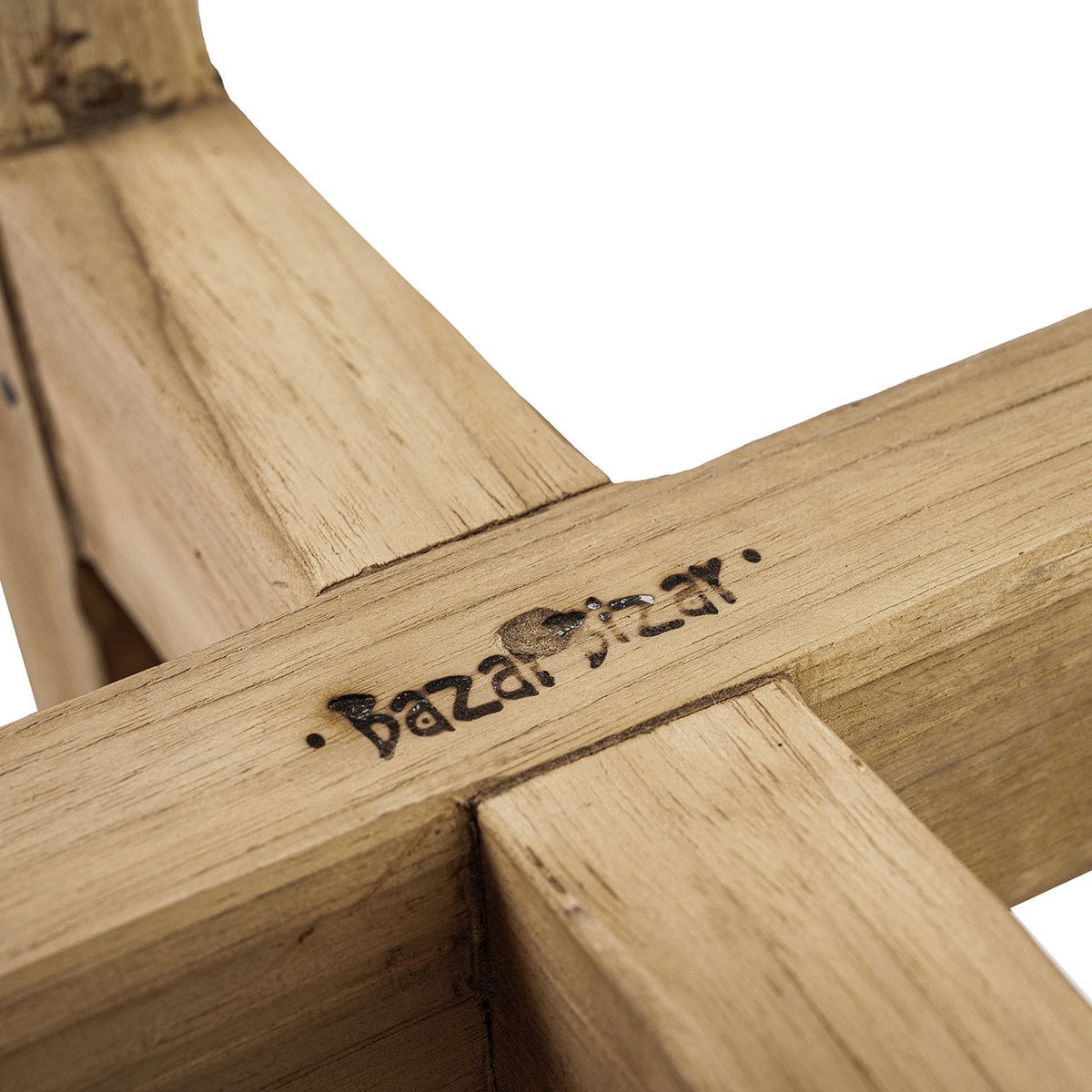 Hocker aus Teakholz natur mit runder Sitzfläche | VIA X SELECTION