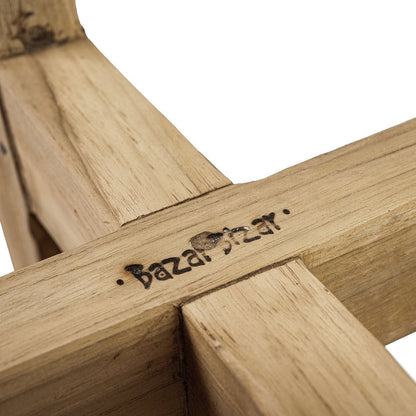 Hocker aus Teakholz natur mit runder Sitzfläche | VIA X SELECTION