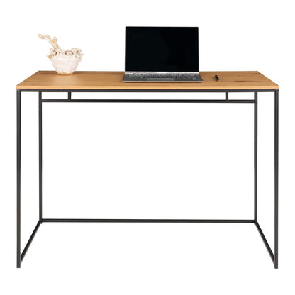 Schreibtisch schwarz mit Holzoptik, 100 × 45 cm | VIA X SELECTION
