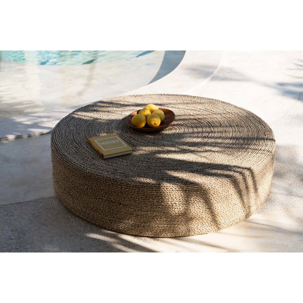 Großer Pouf aus Seegras mit Flechtmuster | VIA X SELECTION